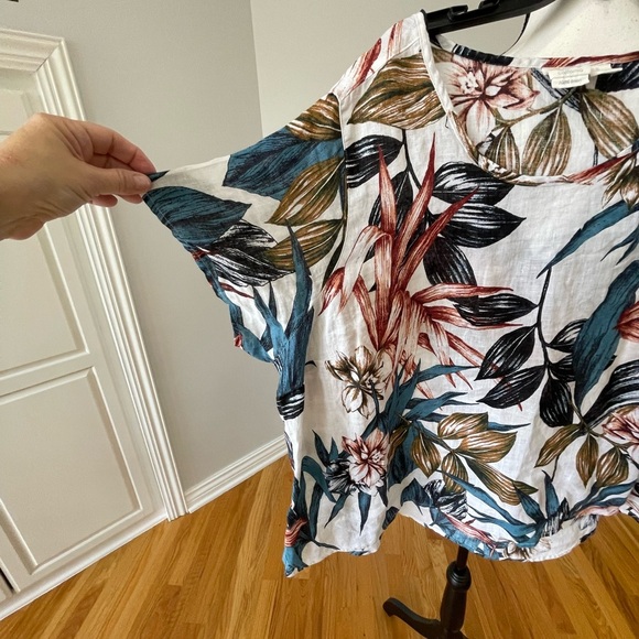 C & C California 100% LInen plus size 3X tropical resort vacation breathable - Picture 9 of 13